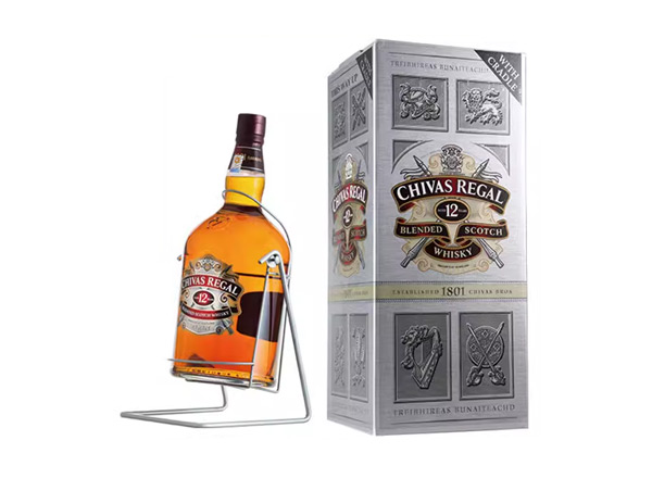 宜昌芝华士12年威士忌回收4500ml 9斤装4.5L进口Chivas Regal洋酒礼盒行情价格