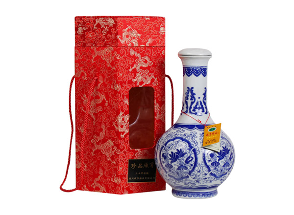 宜昌咸亨黄酒回收珍品咸亨三十年花雕酒青瓷瓶盒装绍兴黄酒2.5L